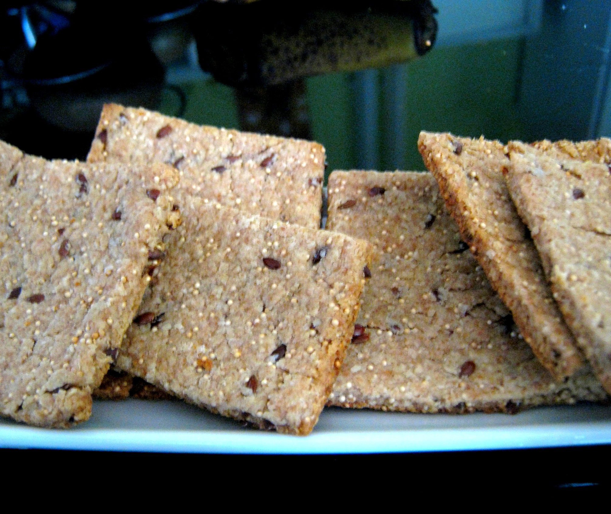 galletas de sesamo negro, lino y quinoa