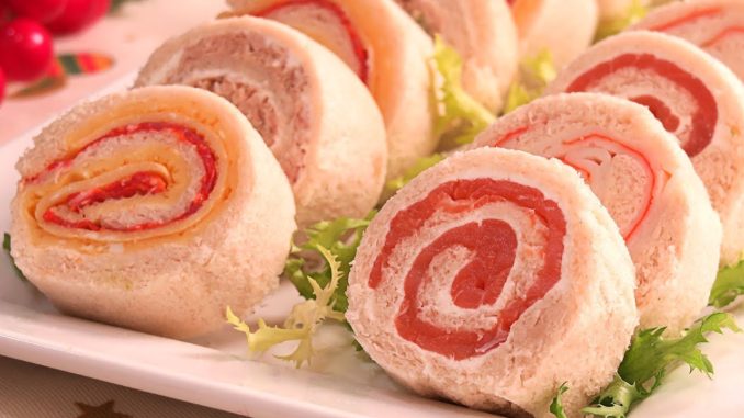 Rollitos de canapes con pan de molde muy faciles rapidos y economicos
