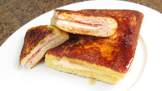 Sandwich Montecristo de jamon y queso