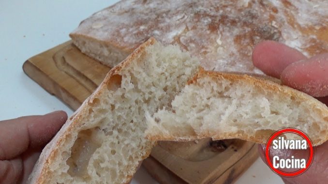 Pan ciabatta sin amasar