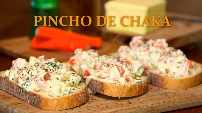 Pincho de chaka palitos de cangrejo